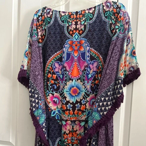 Johnny Was Saba Tunic Swimsuit Cover/Bathing Suit Cover Up Size L - Picture 3 of 11